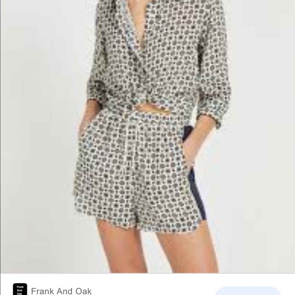 Frank & Oak atelier silk shirts and blouse set